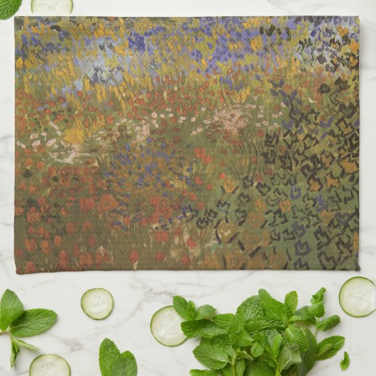 Vincent van Gogh - Flowering Garden Theedoek (Gevouwen)