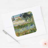 Vincent van Gogh - Flowering Garden Vierkante Sticker (Envelop)