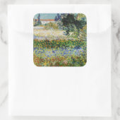 Vincent van Gogh - Flowering Garden Vierkante Sticker (Tas)