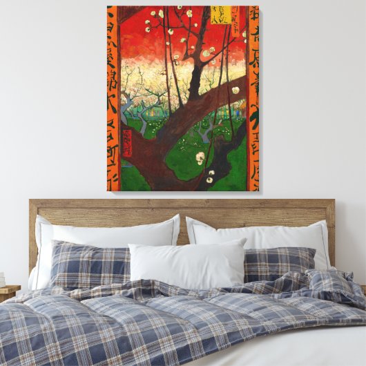 Vincent van Gogh - Flowering Plum Tree Canvas Afdruk (Insitu (Slaapkamer))