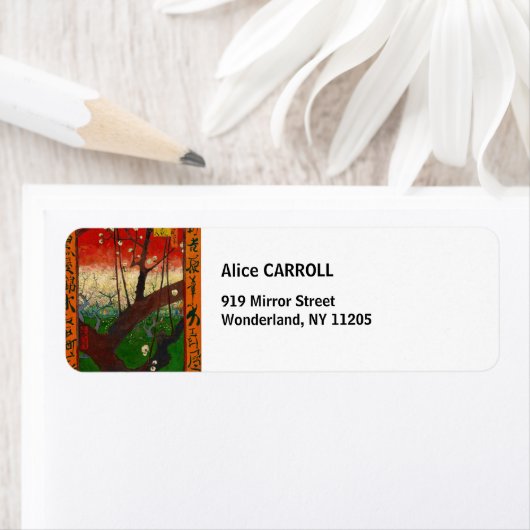 Vincent van Gogh - Flowering Plum Tree Etiket (Insitu)