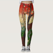 Vincent van Gogh - Flowering Plum Tree Leggings (Voorkant)