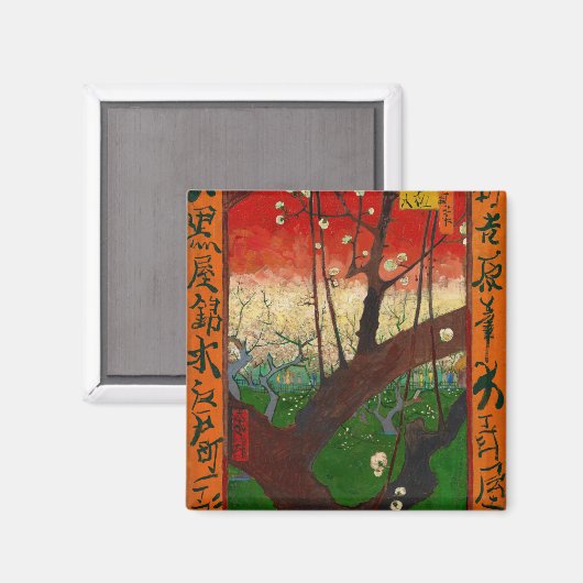 Vincent van Gogh - Flowering Plum Tree Magneet (Voorkant / Achterkant)