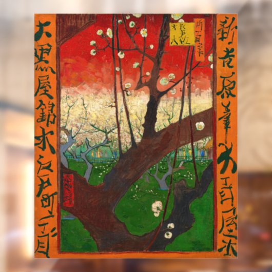 Vincent van Gogh - Flowering Plum Tree Raamsticker (Vel 2)