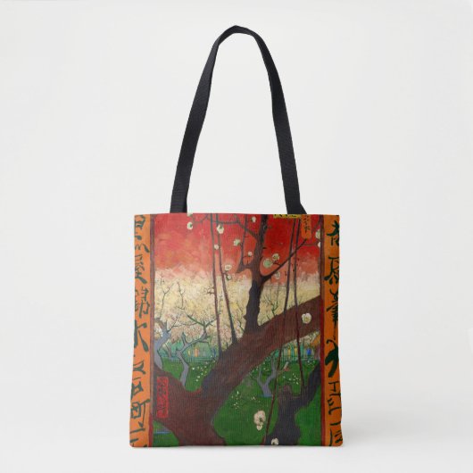 Vincent van Gogh - Flowering Plum Tree Tote Bag (Voorkant)