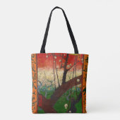 Vincent van Gogh - Flowering Plum Tree Tote Bag (Achterkant)