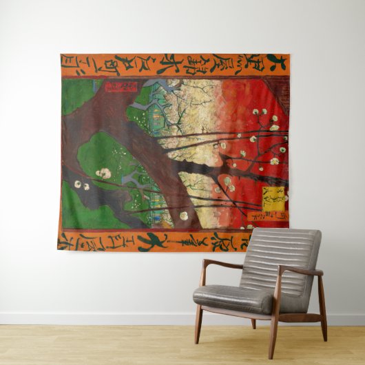 Vincent van Gogh - Flowering Plum Tree Wandkleed (In Situ (horizontaal))