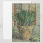 Vincent van Gogh - Flowerpot met Garlic Chives. Feestdagenkaart (Voorkant / Achterkant)