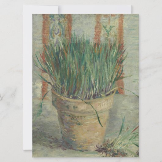 Vincent van Gogh - Flowerpot met Garlic Chives. Feestdagenkaart (Voorkant)
