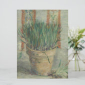 Vincent van Gogh - Flowerpot met Garlic Chives. Feestdagenkaart (Staand voorkant)