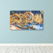 Vincent van Gogh - Four Cut Sunflower Canvas Afdruk (Insitu (Houten vloer))