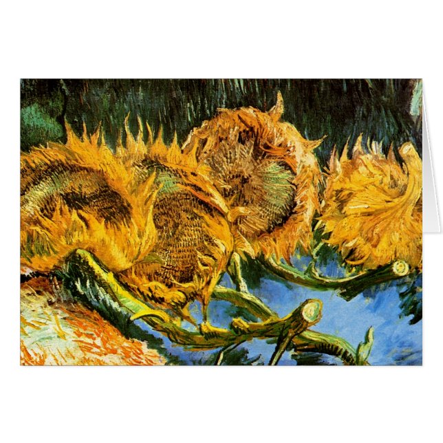 Vincent Van Gogh - Four Cut Sunflower Fine Art (Voorkant Horizontaal)