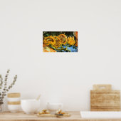 Vincent Van Gogh - Four Cut Sunflower Fine Art Poster (Keuken)