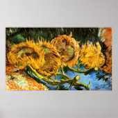 Vincent Van Gogh - Four Cut Sunflower Fine Art Poster (Voorkant)