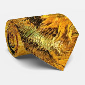 Vincent Van Gogh - Four Cut Sunflower Fine Art Stropdas (Opgerold)