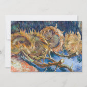 Vincent van Gogh - Four Cut Sunflower Kaart (Voorkant)