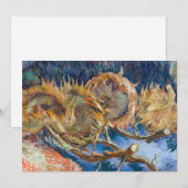 Vincent van Gogh - Four Cut Sunflower Kaart (Voorkant / Achterkant)