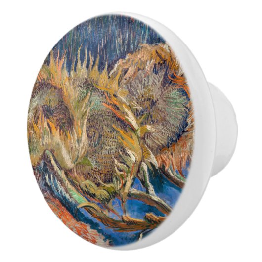 Vincent van Gogh - Four Cut Sunflower Keramische Knop (Rechts)