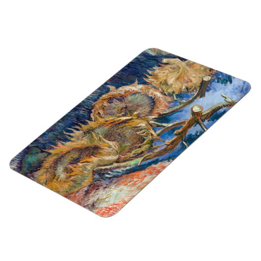 Vincent van Gogh - Four Cut Sunflower Magneet (Linkerzijde)