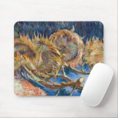 Vincent van Gogh - Four Cut Sunflower Muismat (Met muis)