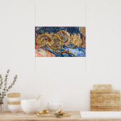 Vincent van Gogh - Four Cut Sunflower Poster (Keuken)