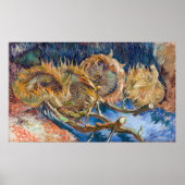 Vincent van Gogh - Four Cut Sunflower Poster (Voorkant)