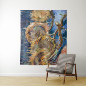 Vincent van Gogh - Four Cut Sunflower Wandkleed (In situ)