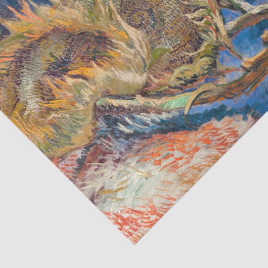 Vincent van Gogh - Four Cut Sunflowers Tissuepapier (Detail)