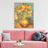 Vincent van Gogh - Fritillairen in een koperen vaa Canvas Afdruk (Insitu (Woonkamer))