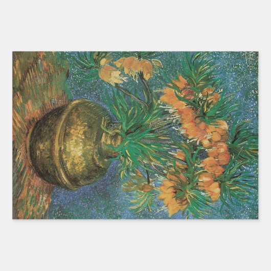Vincent van Gogh - Fritillairen in een koperen vaa Inpakpapier Vel (Voorkant)