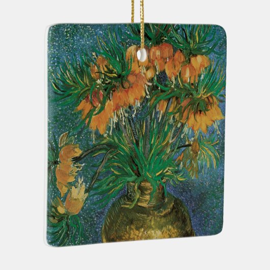 Vincent van Gogh - Fritillairen in een koperen vaa Keramisch Ornament (Rechts)