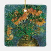 Vincent van Gogh - Fritillairen in een koperen vaa Keramisch Ornament (Achterkant)