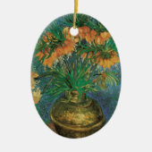 Vincent van Gogh - Fritillairen in een koperen vaa Keramisch Ornament (Voorkant)