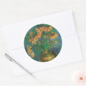 Vincent van Gogh - Fritillairen in een koperen vaa Ronde Sticker (Envelop)