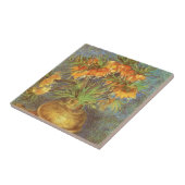 Vincent van Gogh - Fritillairen in een koperen vaa Tegeltje (Zijkant)