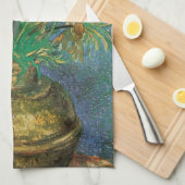 Vincent van Gogh - Fritillairen in een koperen vaa Theedoek (Quarter Fold)