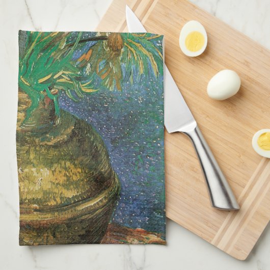 Vincent van Gogh - Fritillairen in een koperen vaa Theedoek (Quarter Fold)