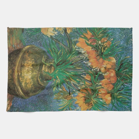 Vincent van Gogh - Fritillairen in een koperen vaa Theedoek (Horizontaal)