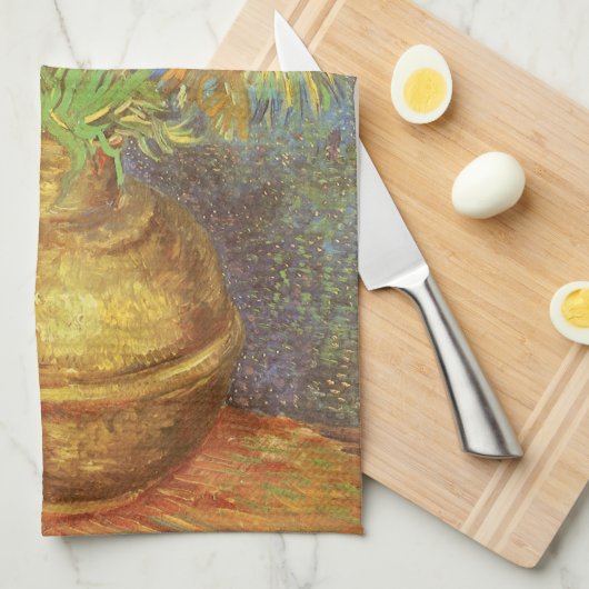 Vincent van Gogh - Fritillairen in een koperen vaa Theedoek (Quarter Fold)