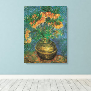 Vincent van Gogh - Fritillaria in een koperen vaas Canvas Afdruk
