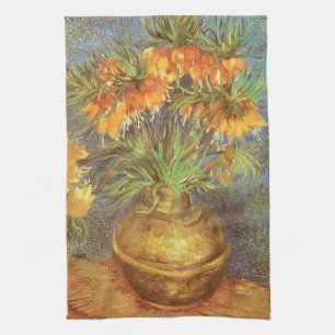 Vincent van Gogh - Fritillaria in een koperen vaas Theedoek