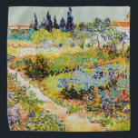 Vincent van Gogh - Garden in Arles Bandana<br><div class="desc">Tuin in Arles / Drijvende tuin met pad / Jardin a Arles - Vincent van Gogh,  1888</div>