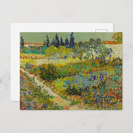 Vincent Van Gogh Garden in Arles Briefkaart (Voorkant / Achterkant)