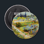 Vincent van Gogh - Garden in Arles Button Flesopener<br><div class="desc">Tuin in Arles / Drijvende tuin met pad / Jardin a Arles - Vincent van Gogh,  1888</div>