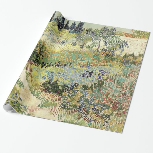 Vincent Van Gogh Garden in Arles Cadeaupapier (Uitgerold)