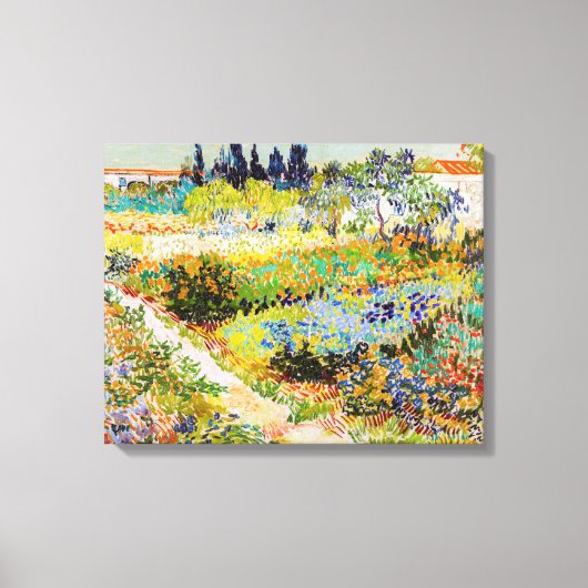 Vincent van Gogh - Garden in Arles Canvas Afdruk (Voorkant)
