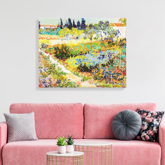 Vincent van Gogh - Garden in Arles Canvas Afdruk (Insitu (Woonkamer))