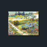 Vincent van Gogh Garden in Arles Canvas Afdruk<br><div class="desc">A garden of flowers near Arles,  France as painted by Vincent van Gogh.</div>