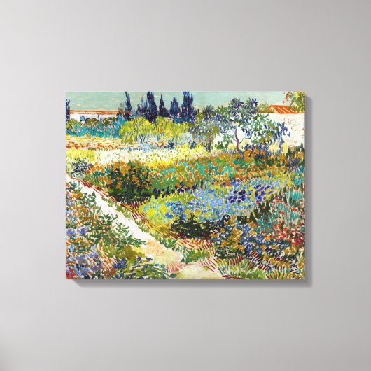 Vincent van Gogh Garden in Arles Canvas Afdruk (Voorkant)
