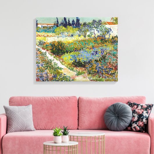 Vincent van Gogh Garden in Arles Canvas Afdruk (Insitu (Woonkamer))